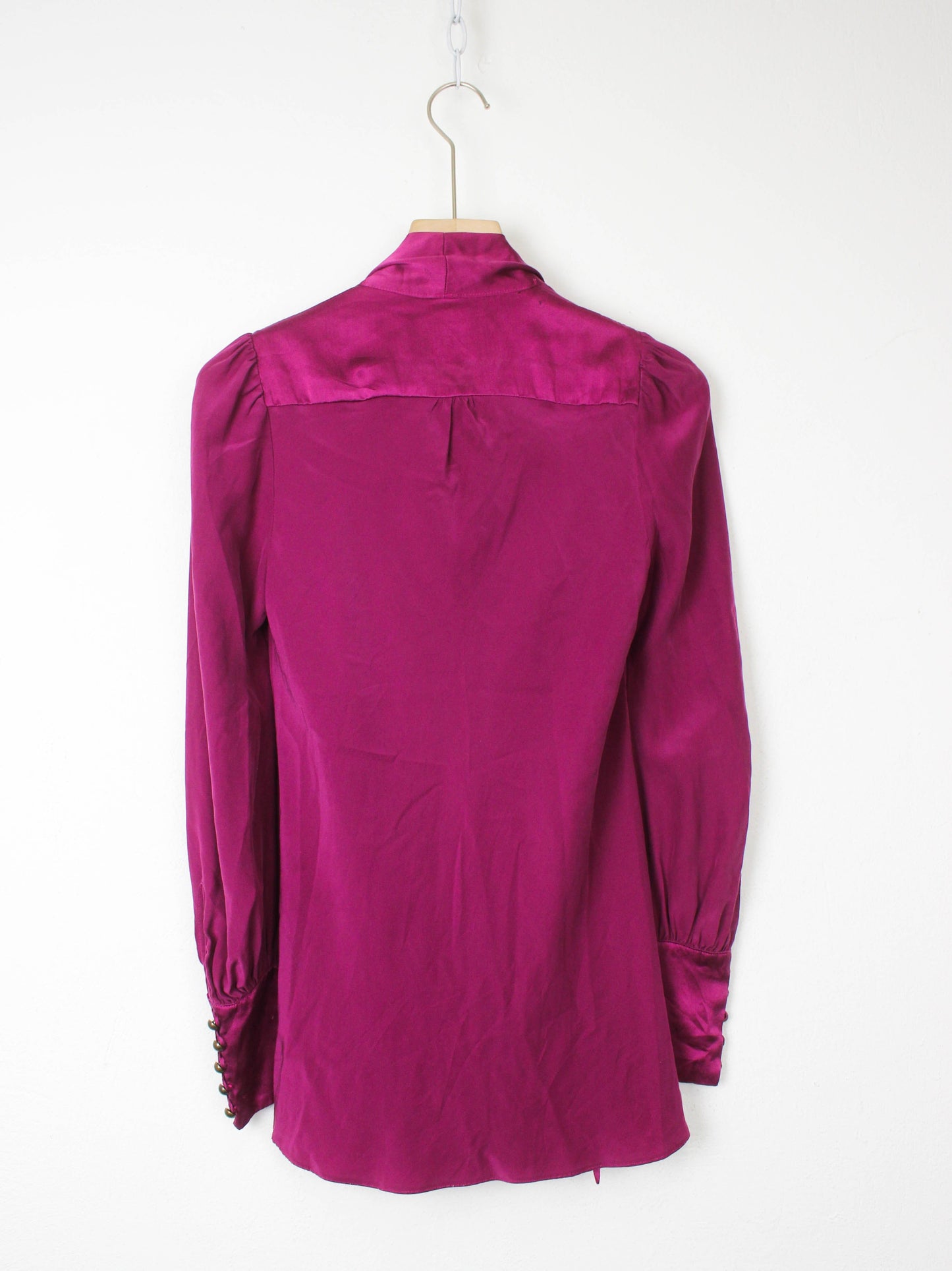 Шовкова блуза пурпурного кольору кольору