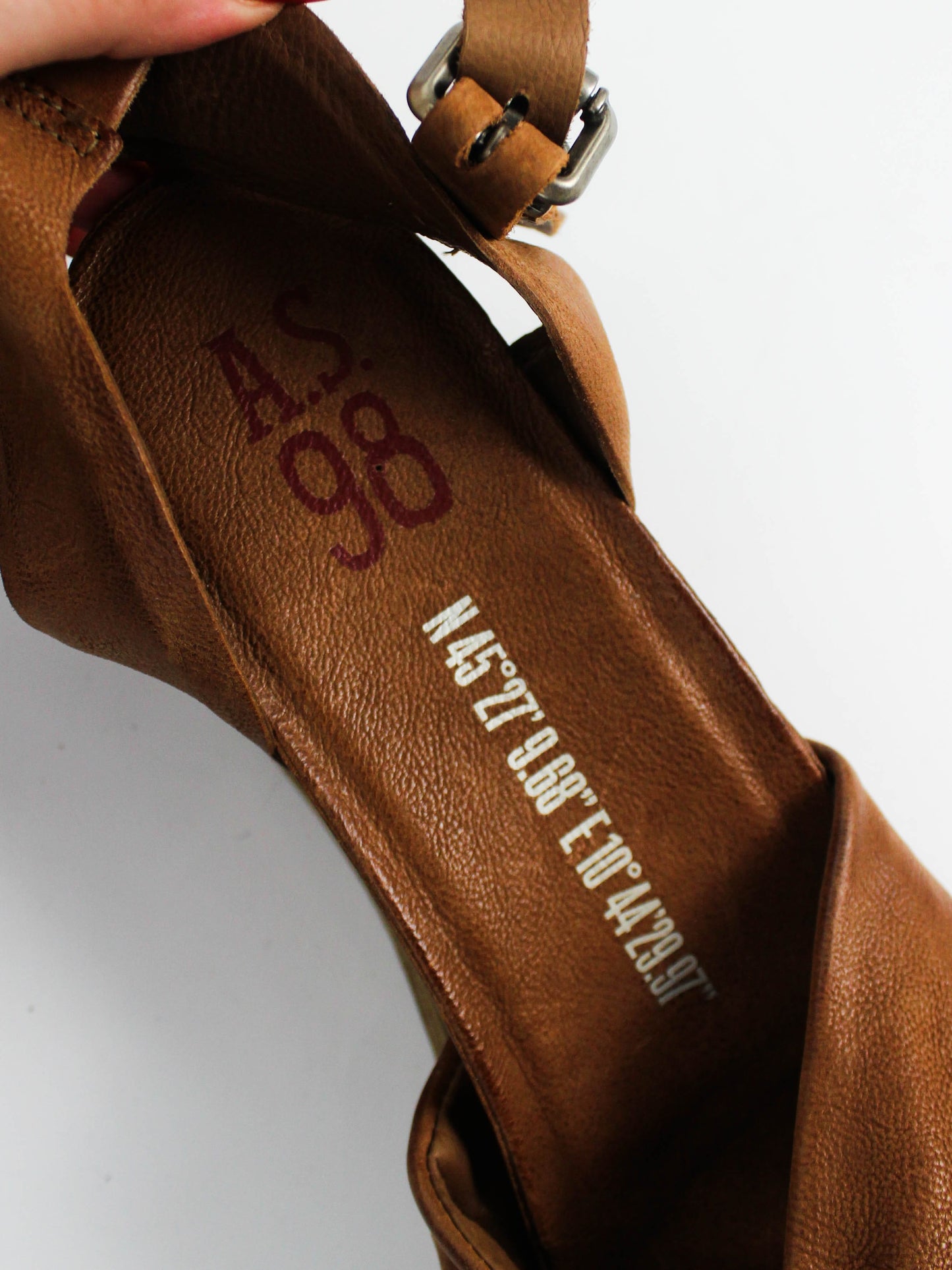 A.S.98 Brown Leather Bow Sandals