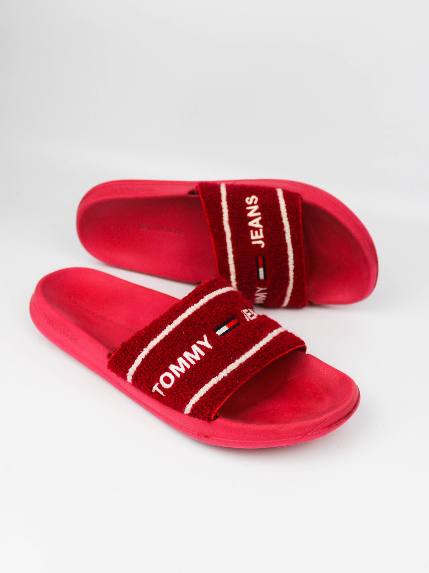Tommy Jeans Red Summer Pool Sliders