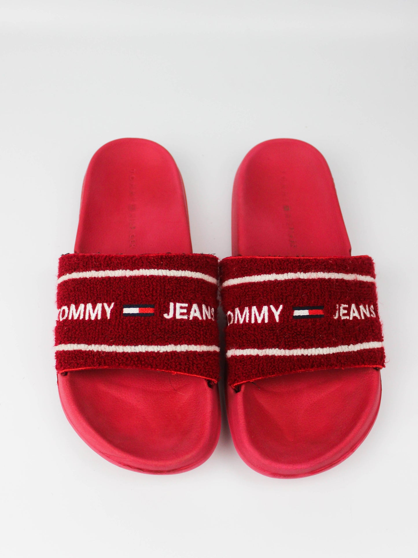 Tommy Jeans Red Summer Pool Sliders