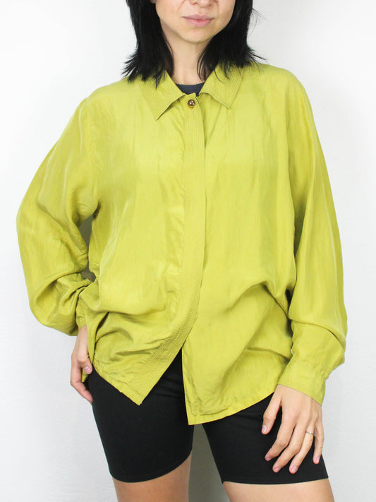 Сорочка шовкова "Мох на сонці"