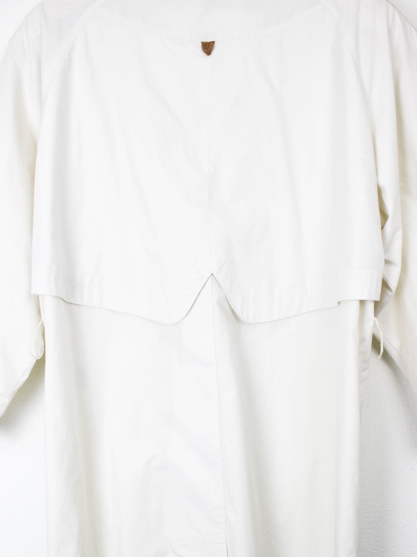 Білий тренч із шкіряними вставками SAVANA