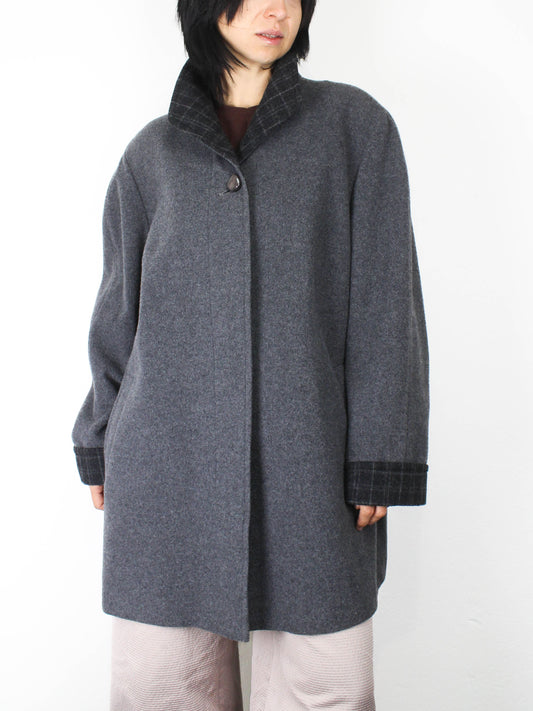 Cіре класичне пальто Park Line