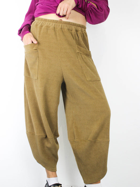 Коричневі кюлоти на резинці