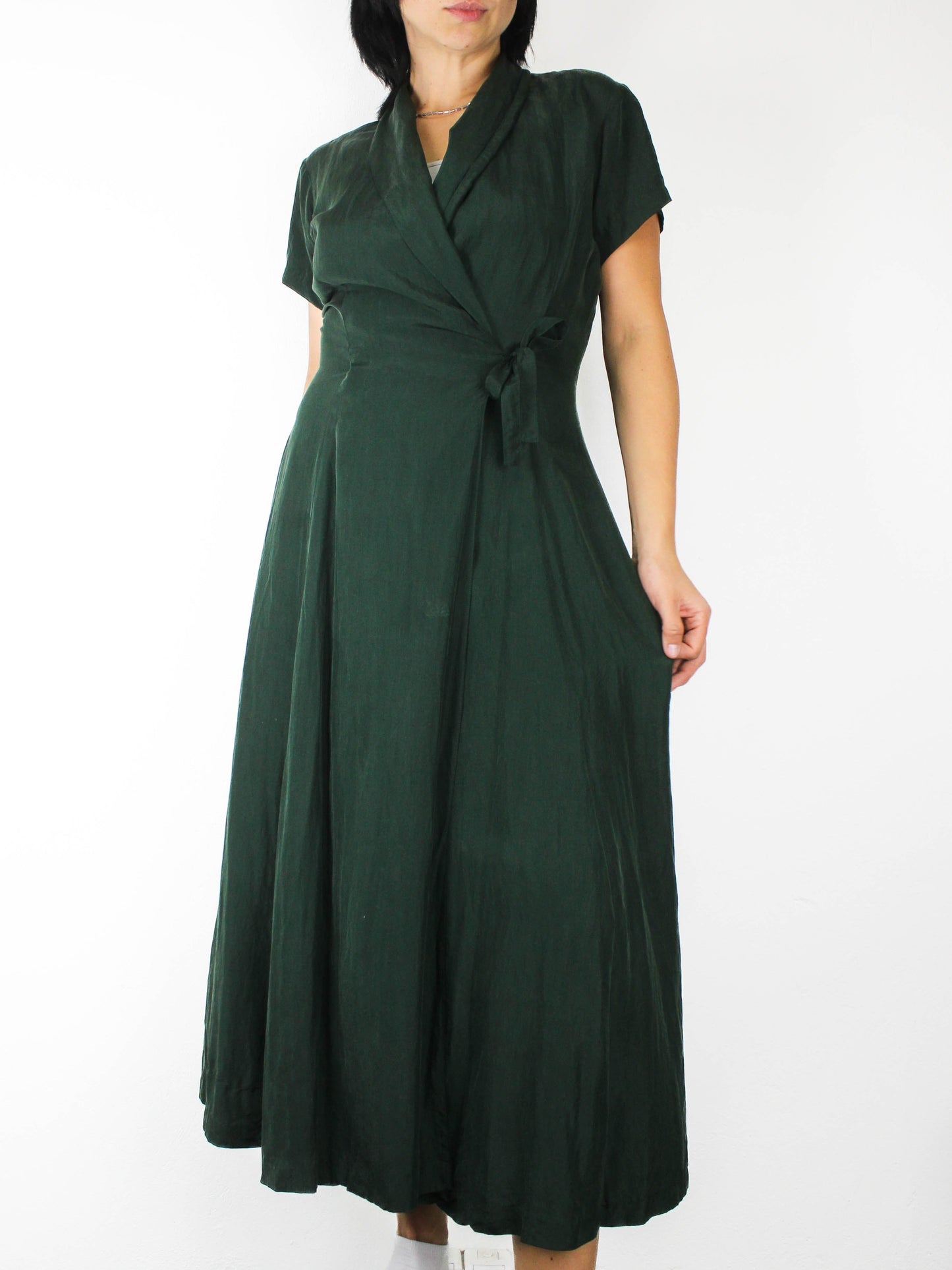 Смарагдова шовкова сукня Monsoon