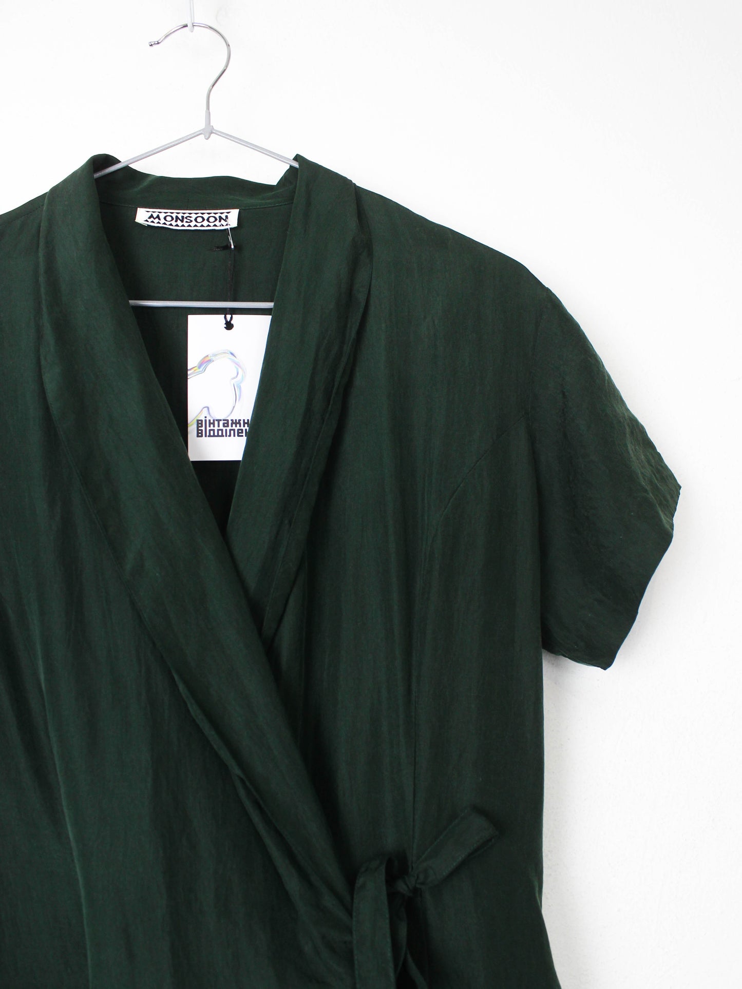 Смарагдова шовкова сукня Monsoon