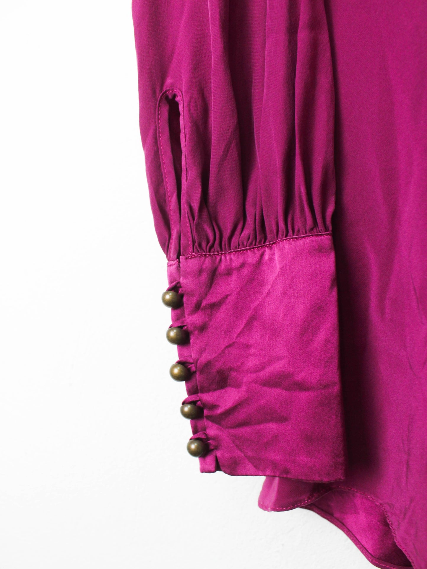 Шовкова блуза пурпурного кольору кольору