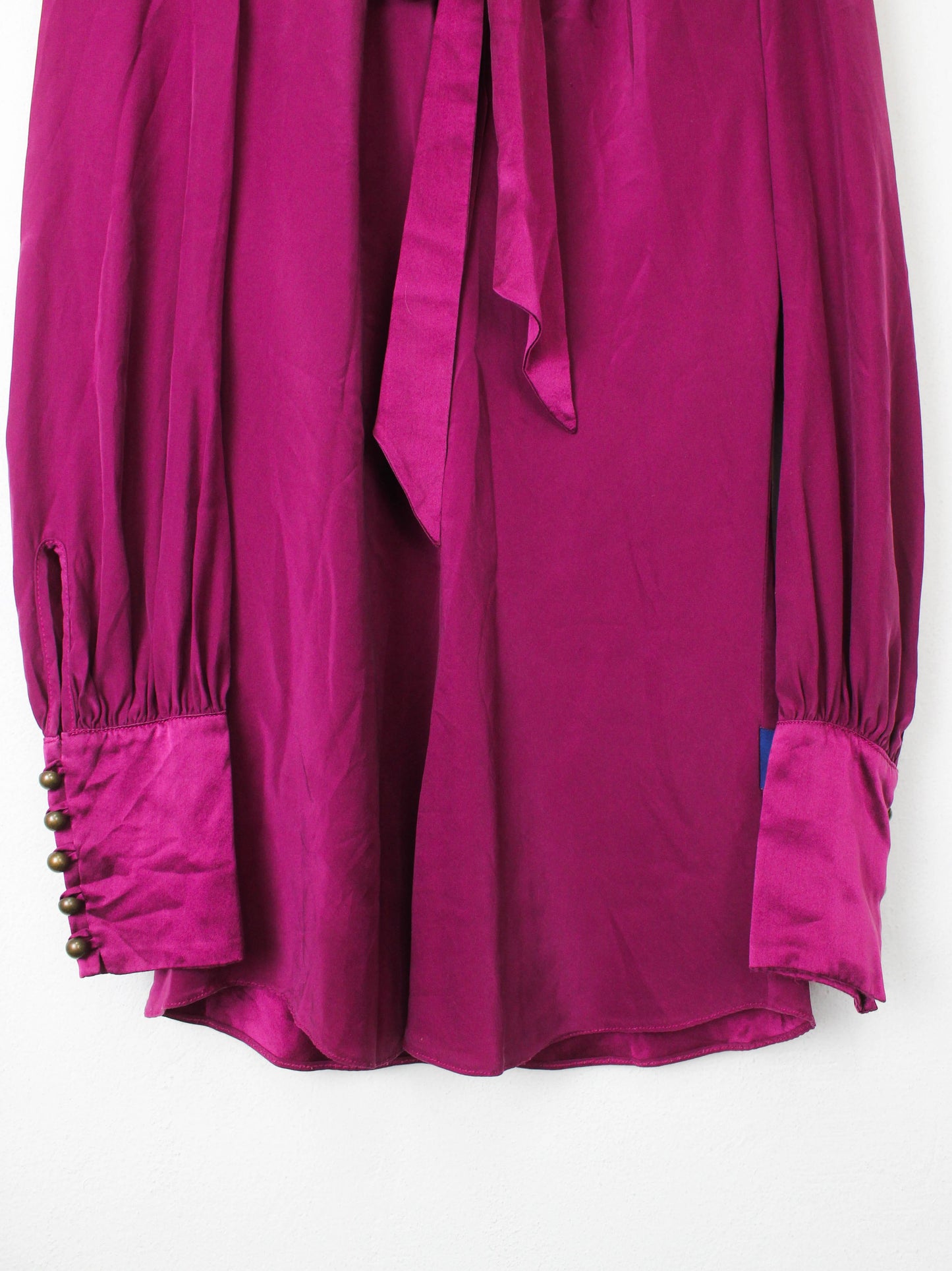 Шовкова блуза пурпурного кольору кольору