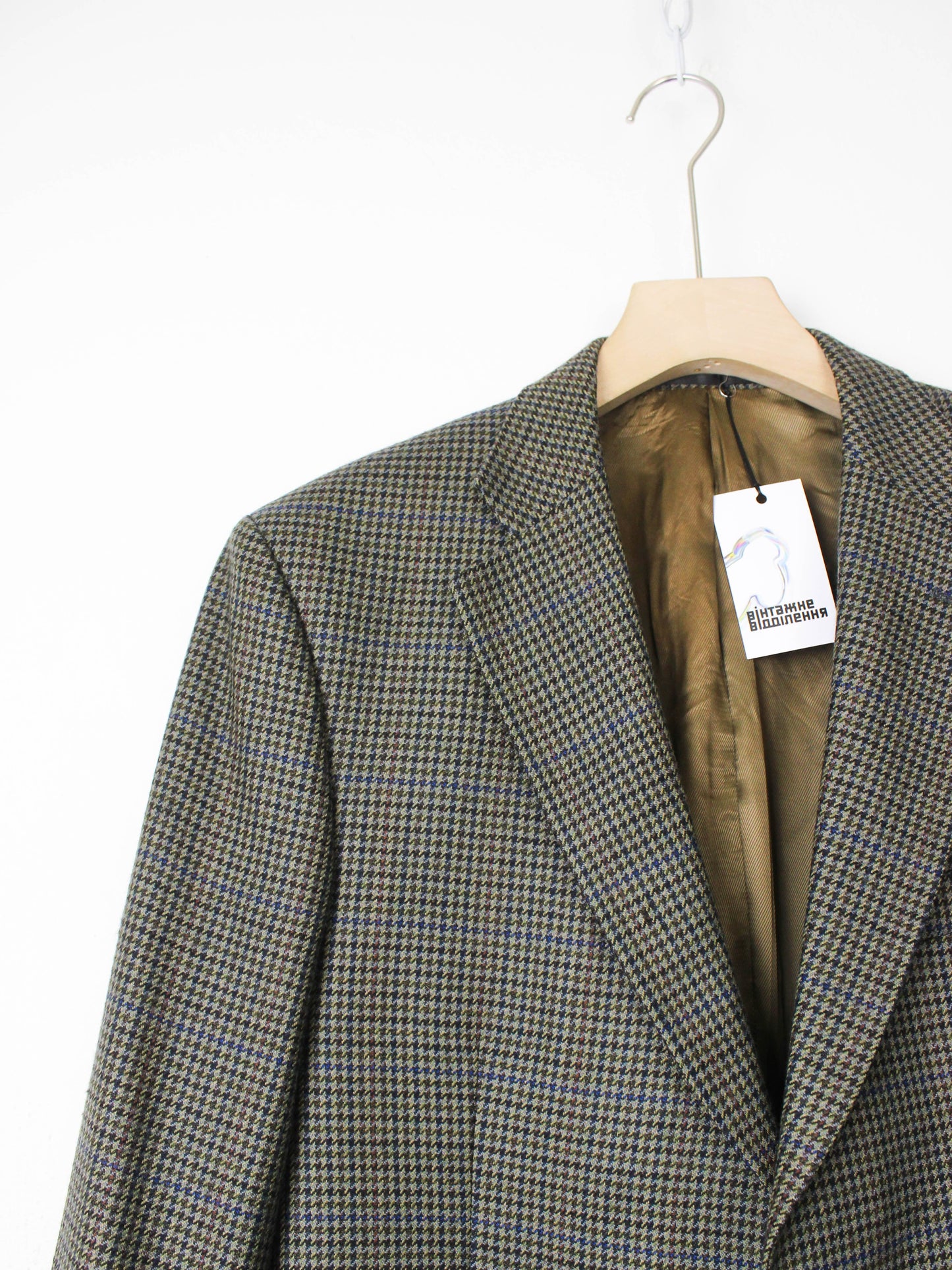 Піджак із шерсті зелено-сірого кольору