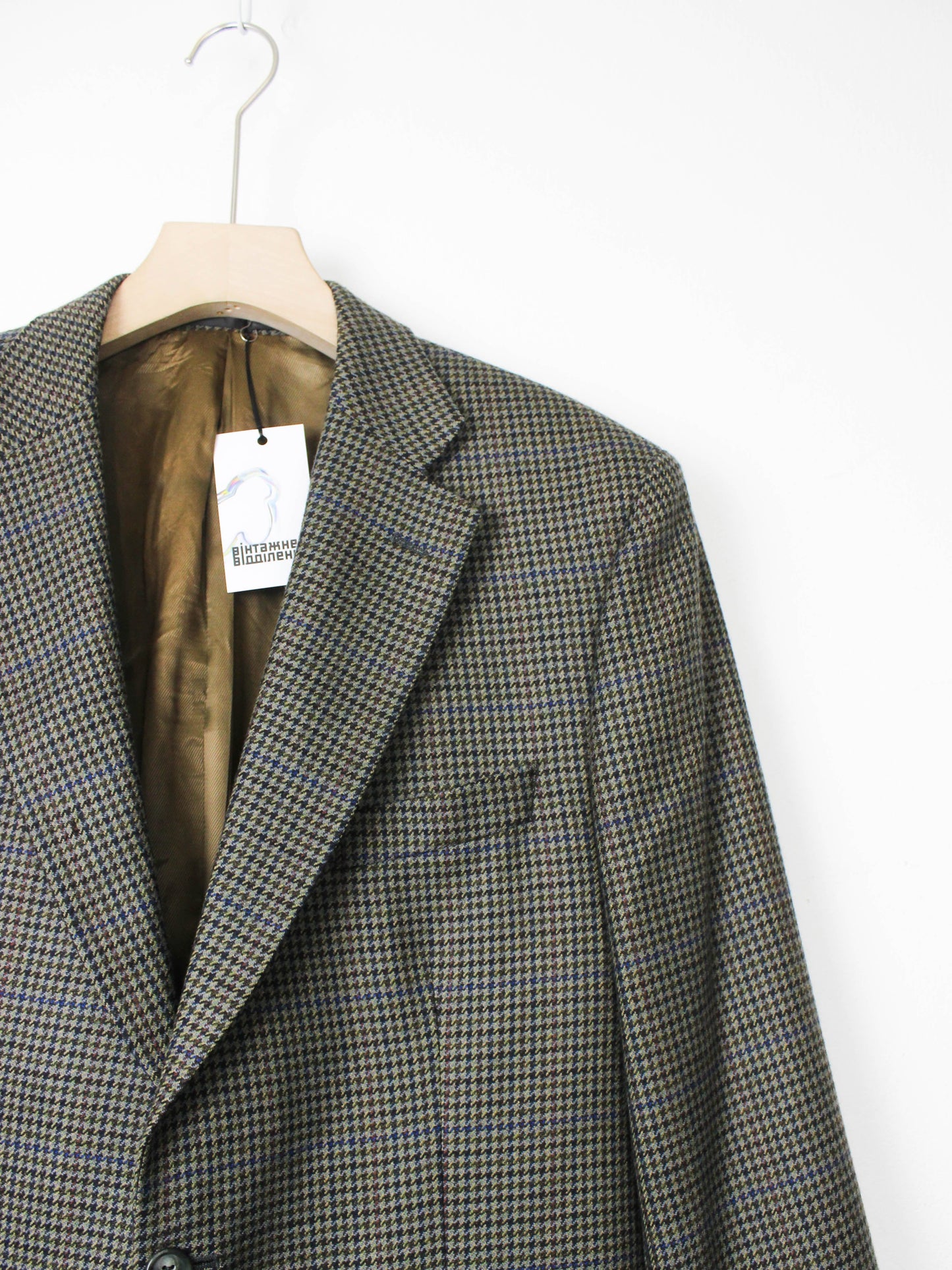 Піджак із шерсті зелено-сірого кольору