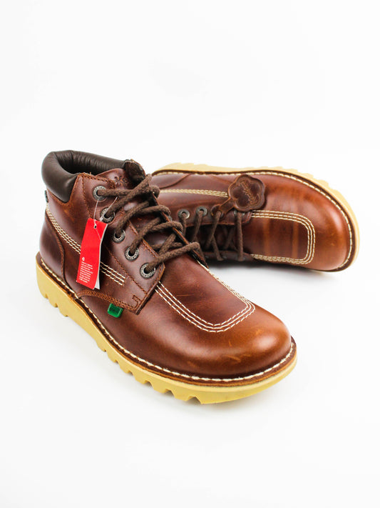 Kickers Kick Hi Boots in Tan - Brown