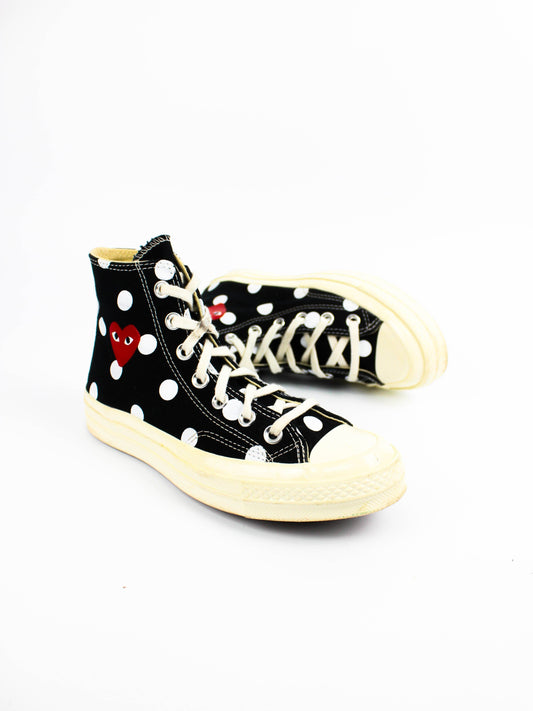 Converse x Comme Des Garcons Play Chuck 70 High Polka Dot Black