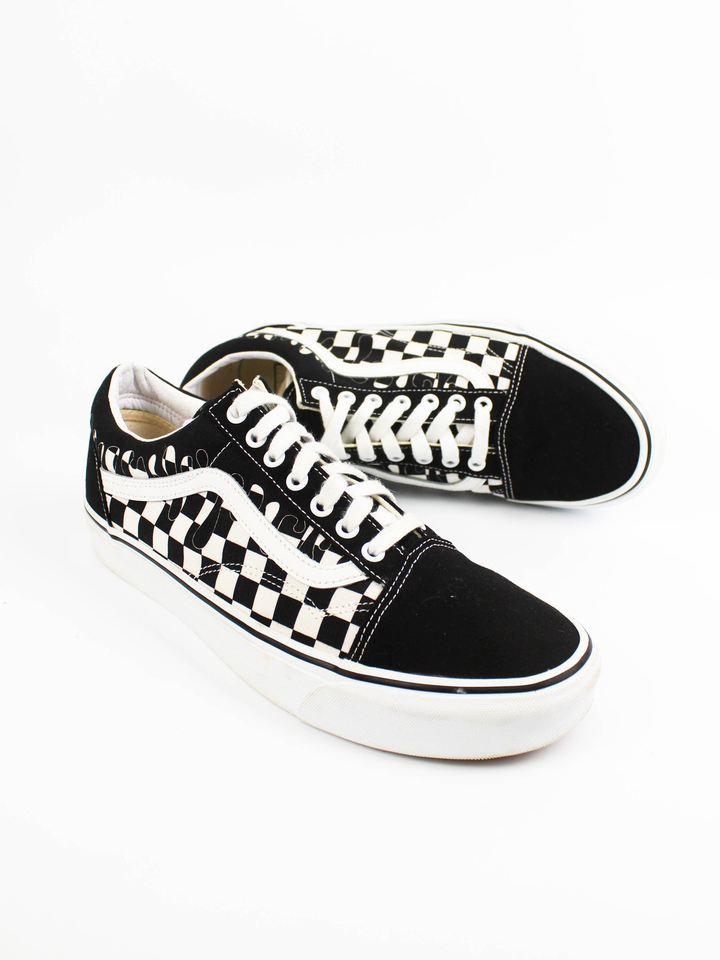 Vans Old Skool Platform Checkerboard Black
