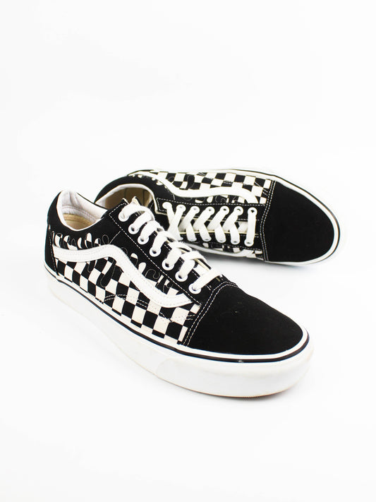 Vans Old Skool Platform Checkerboard Black