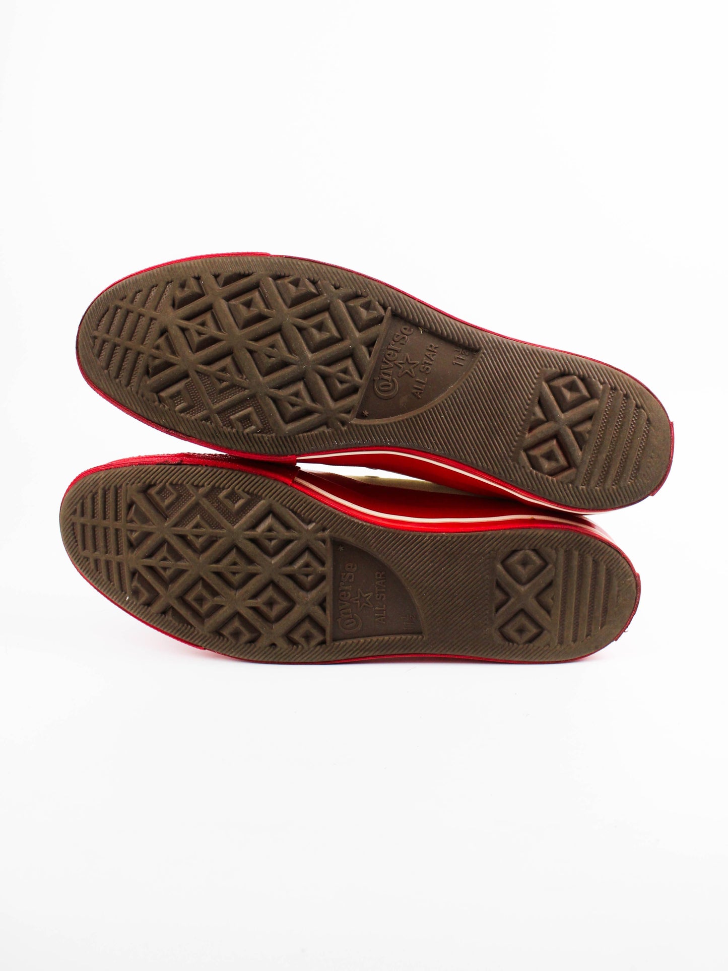 Comme des Garcons Play X Chuck 70 Hi Shoes Egret/Red Beige