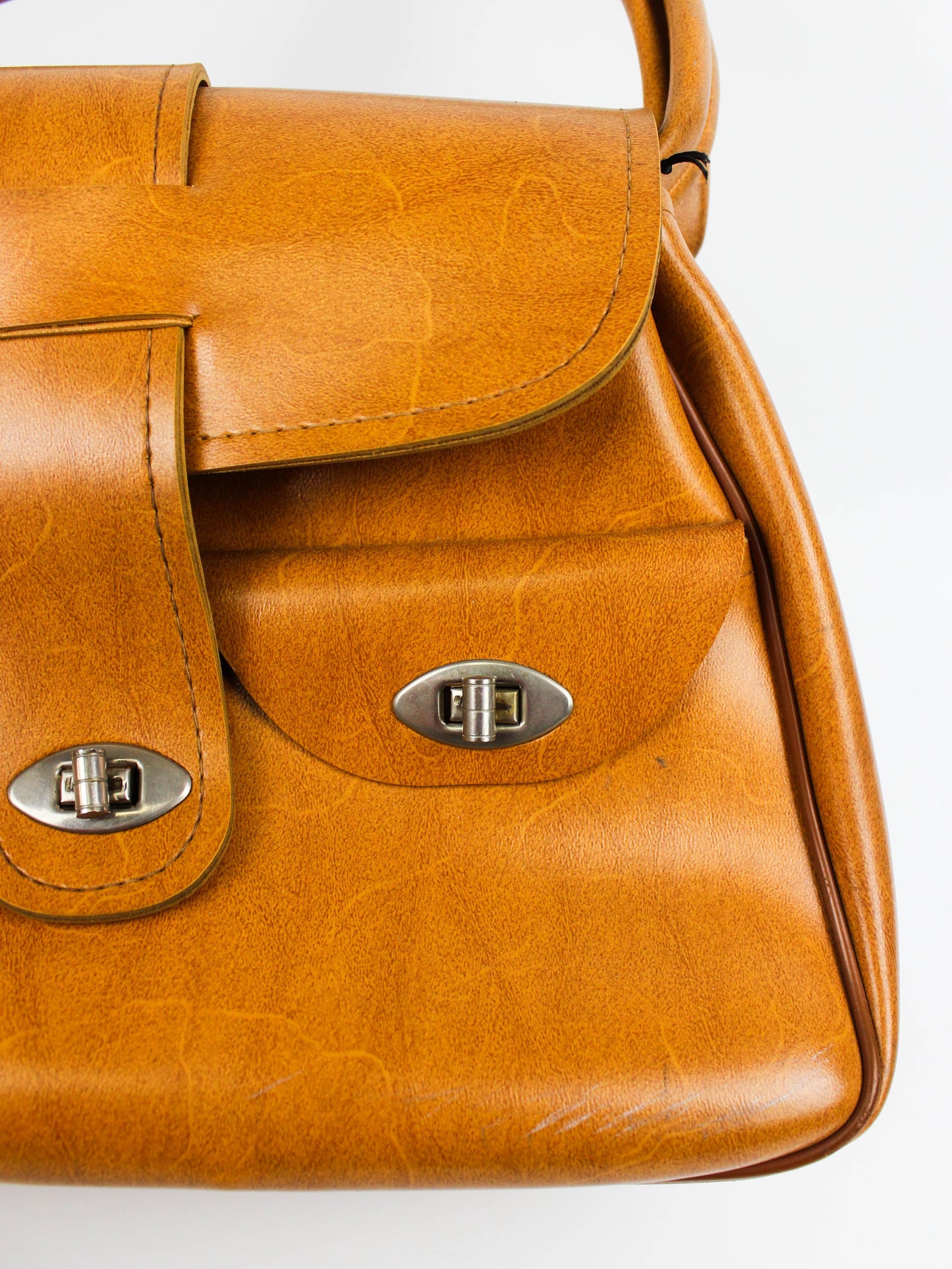 Вінтажна шкіряна сумка з ручкою