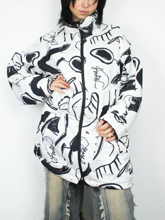 Двустороння чорно-біла куртка