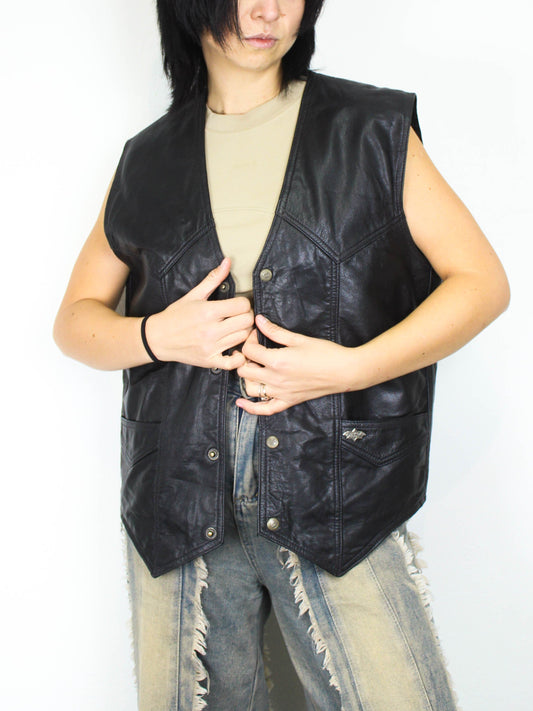 Шкіряна жилетка Stars & Stripes