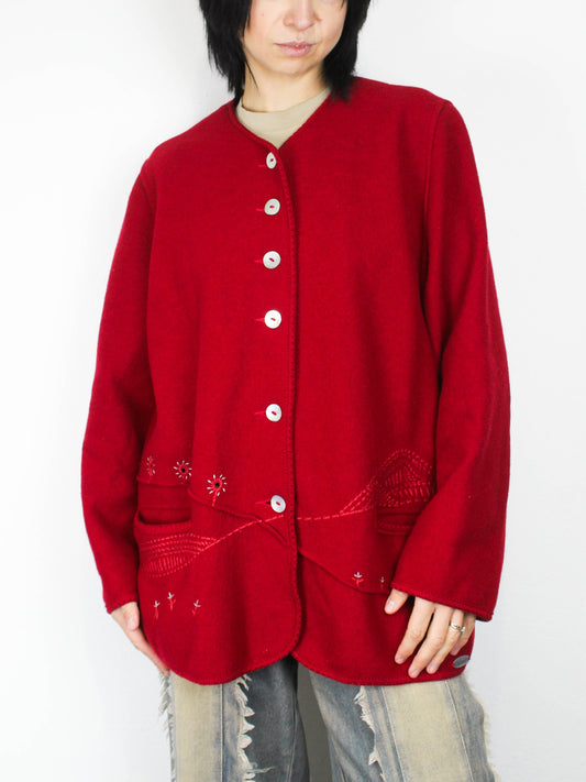 Червоний кардиган Giesswein