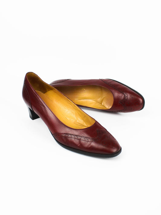 Leather Cherry High Heels