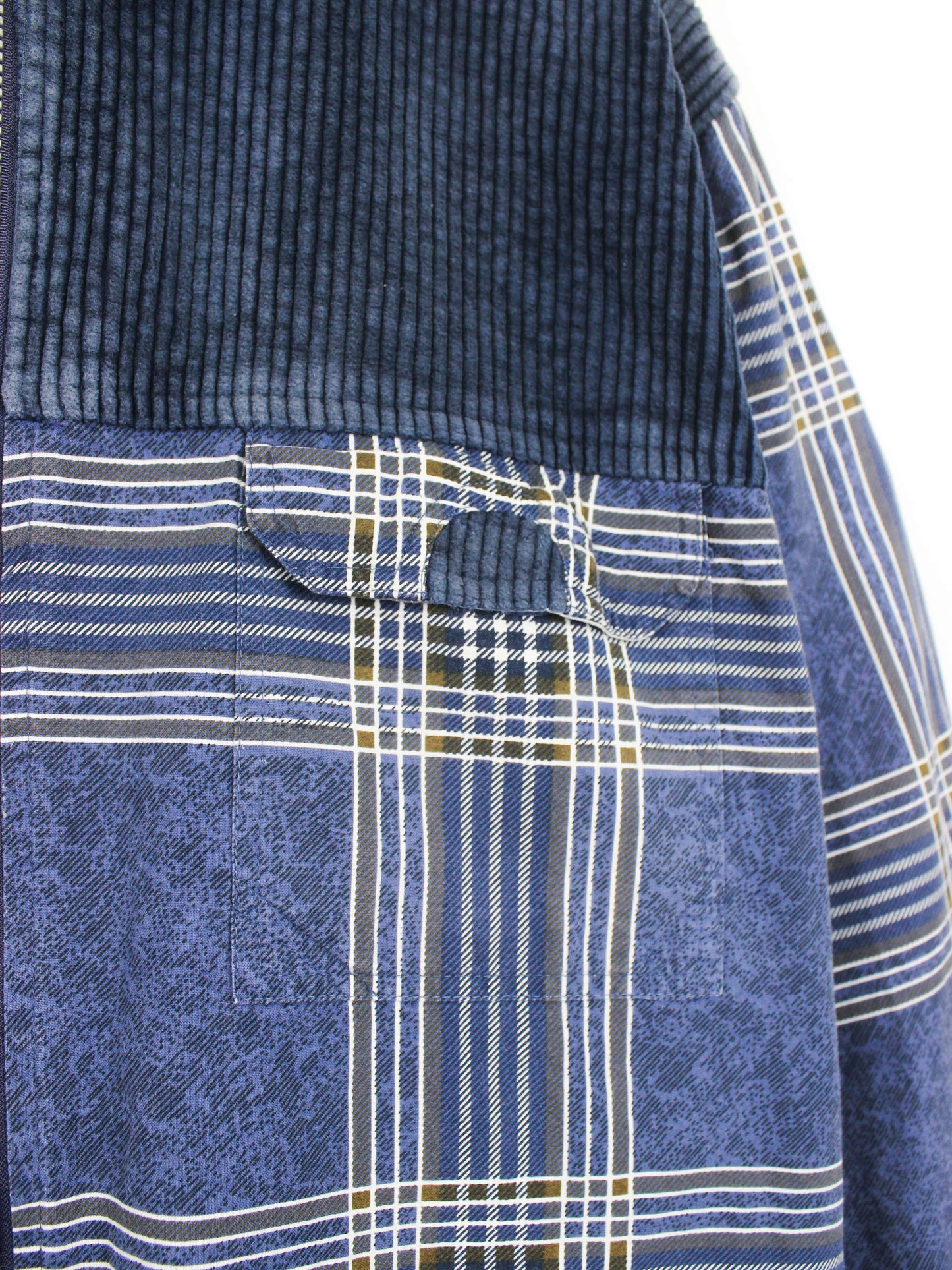 Вінтажна картата сорочка з джинсовими вставками