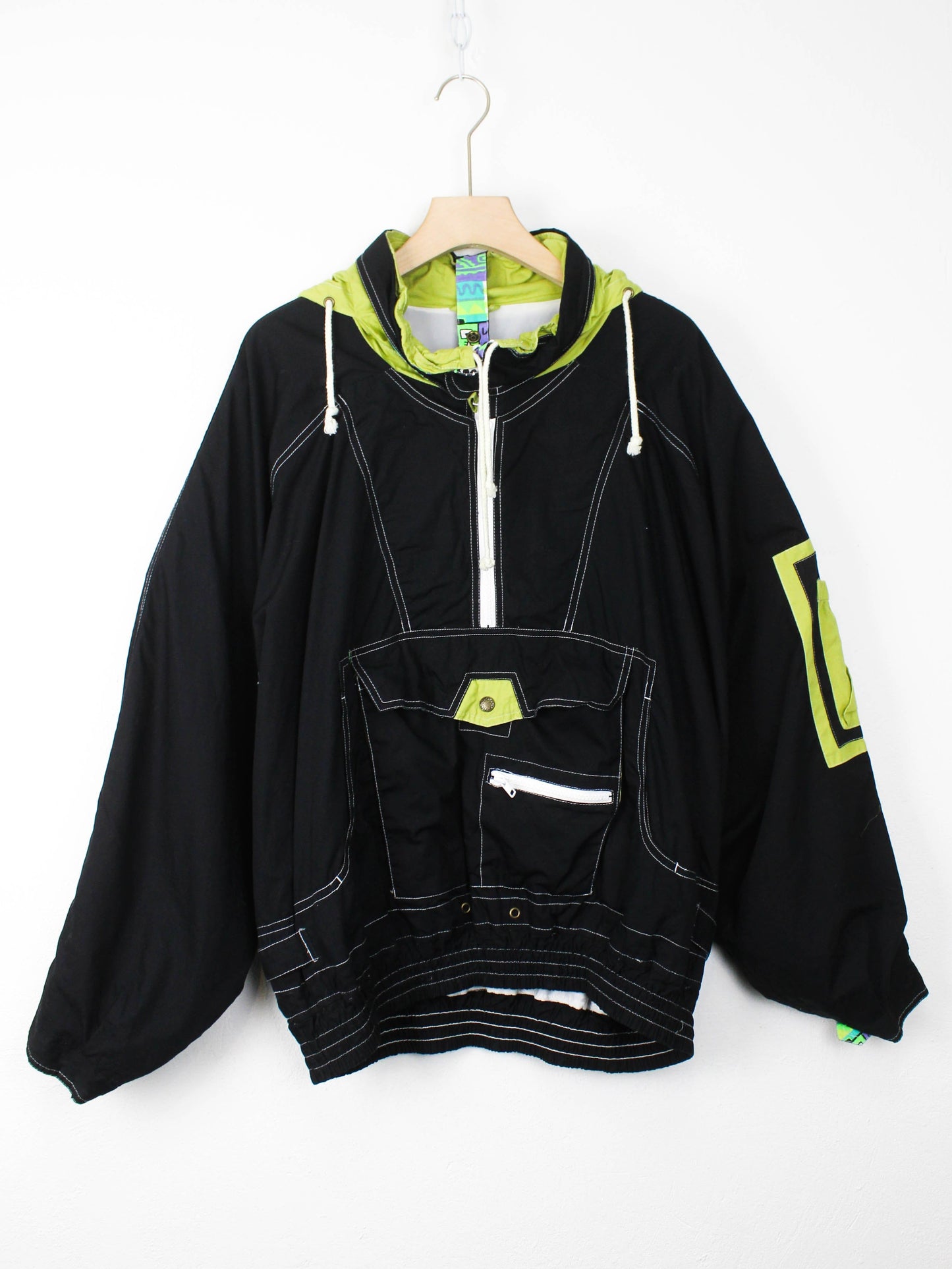 Анорак з 90-х з неоновими вставками