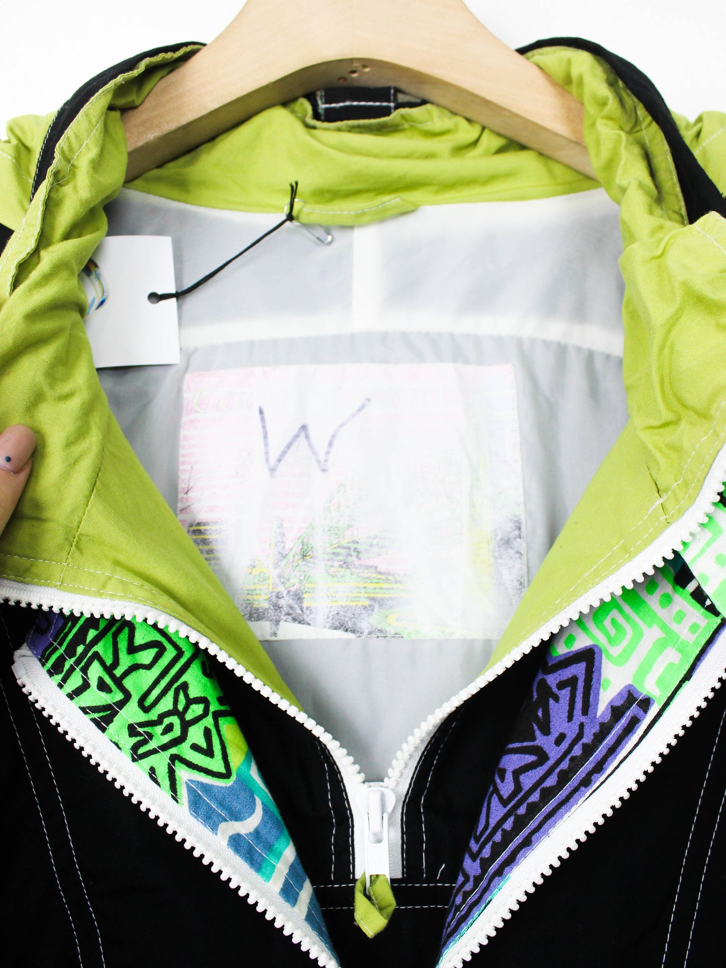 Анорак з 90-х з неоновими вставками