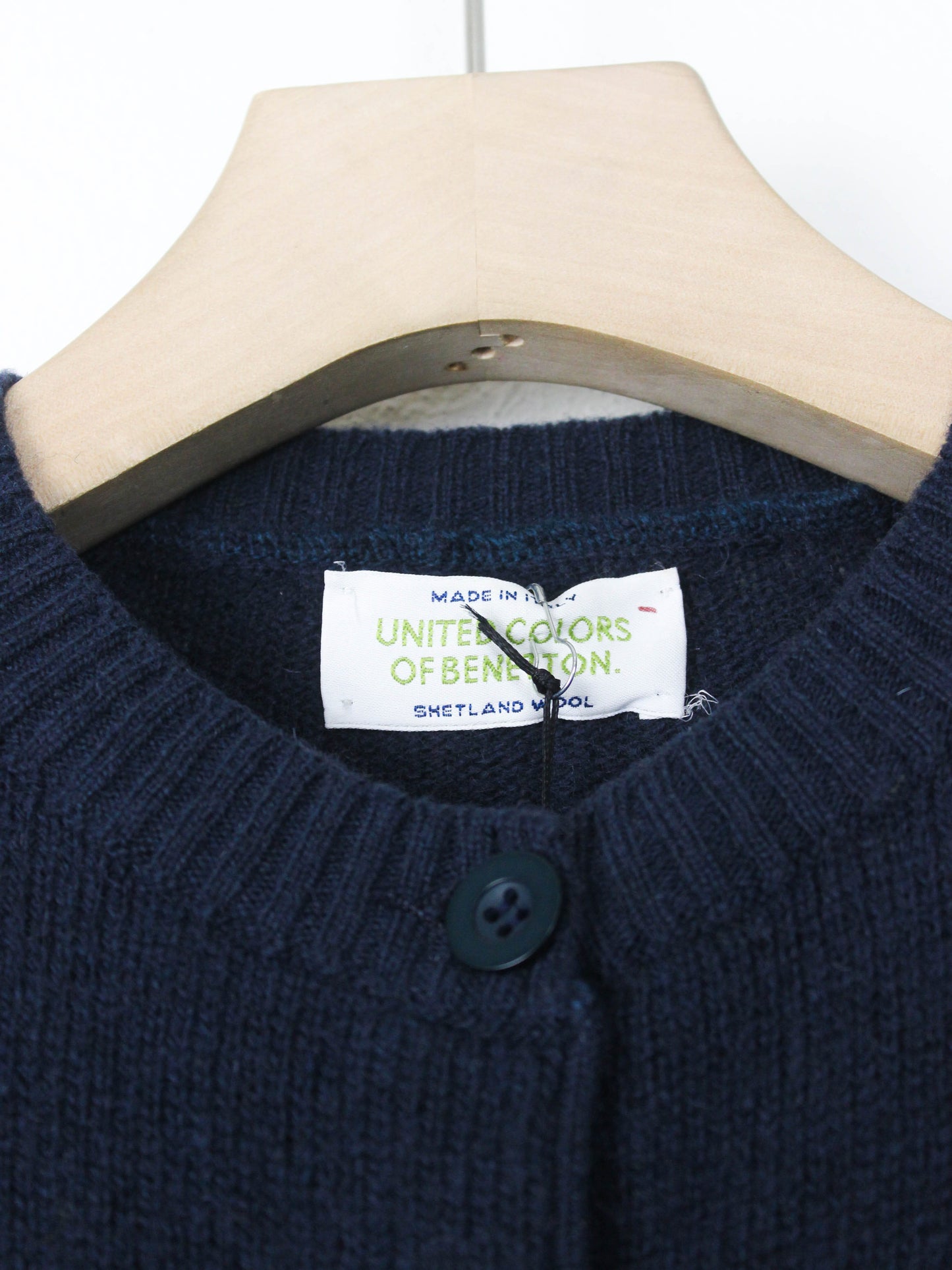 Вовняна кофта Benetton з геометричним візерунком 90-х