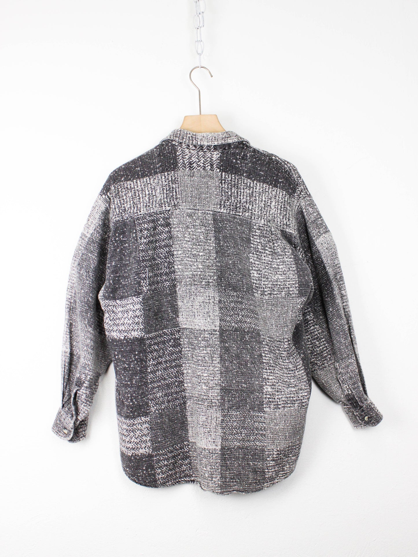 Сіра бавовняна сорочка з візерунком у клітинку