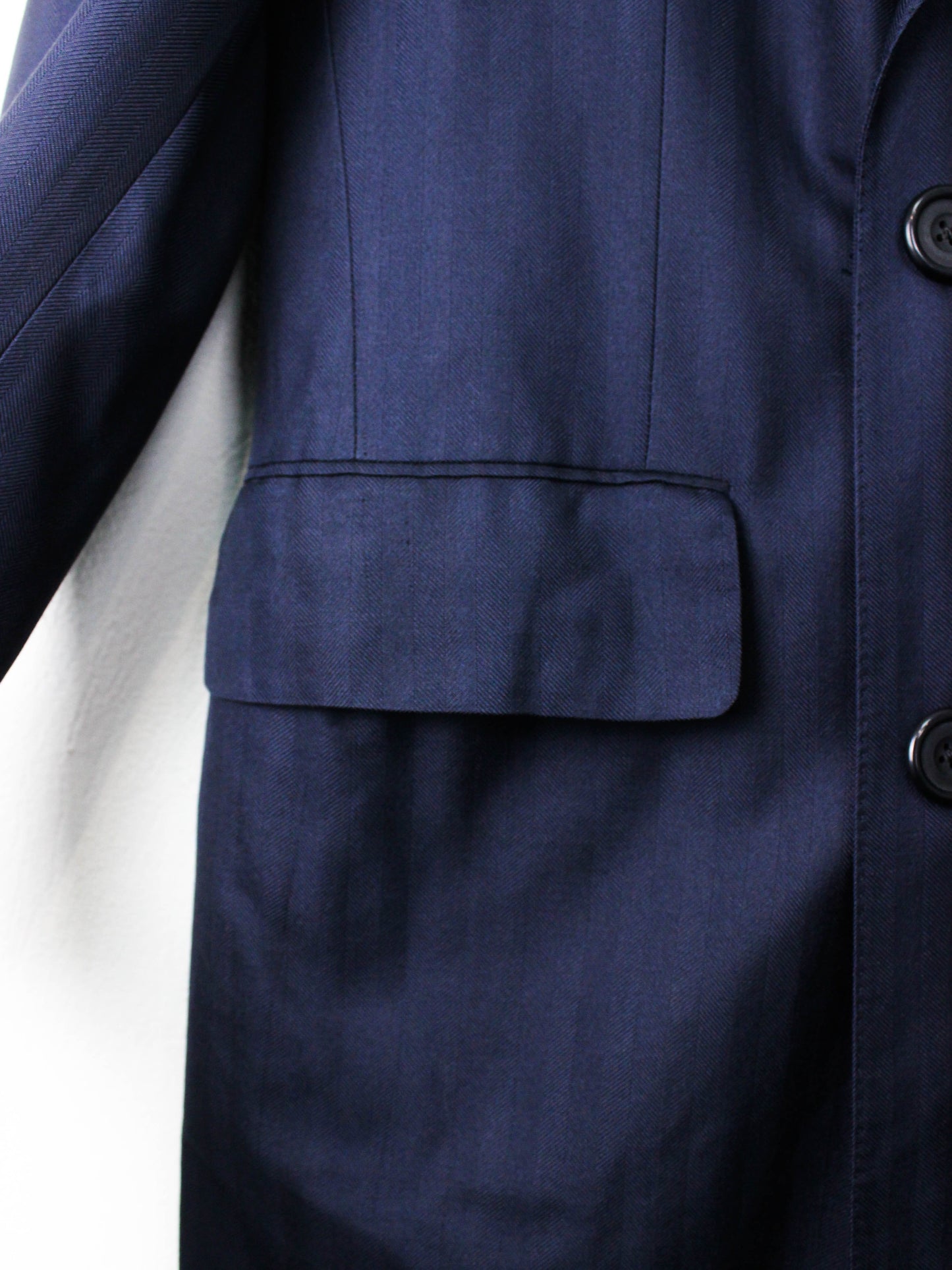 Довге темно-синє пальто Aquascutum, made in England