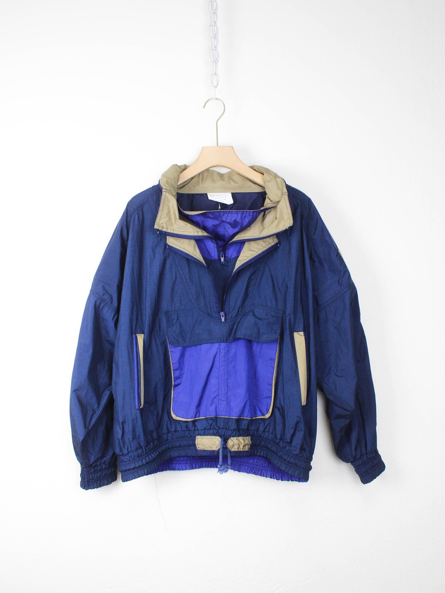 Кольорова вітровка-анорак з капюшоном з 90-х