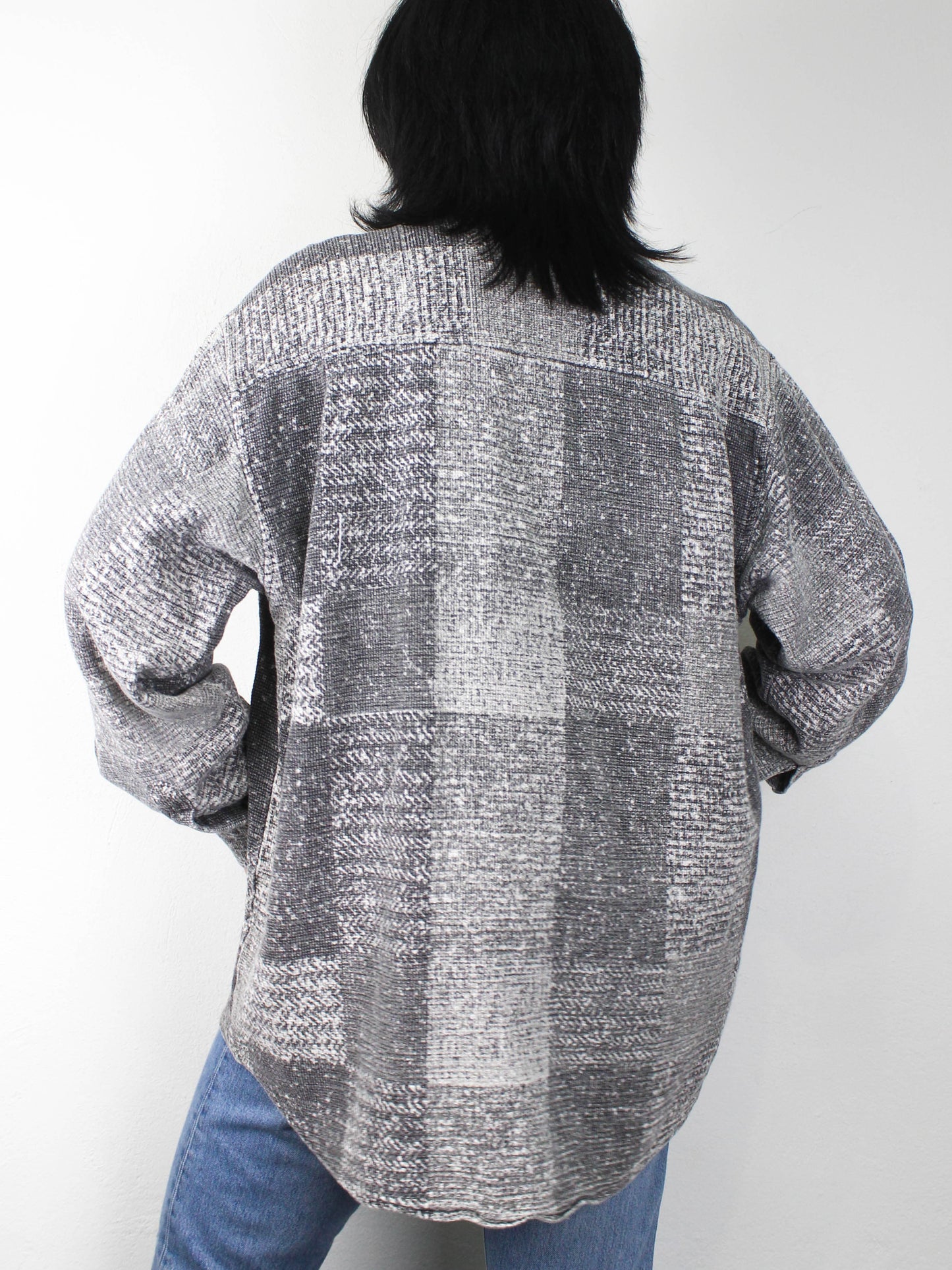 Сіра бавовняна сорочка з візерунком у клітинку