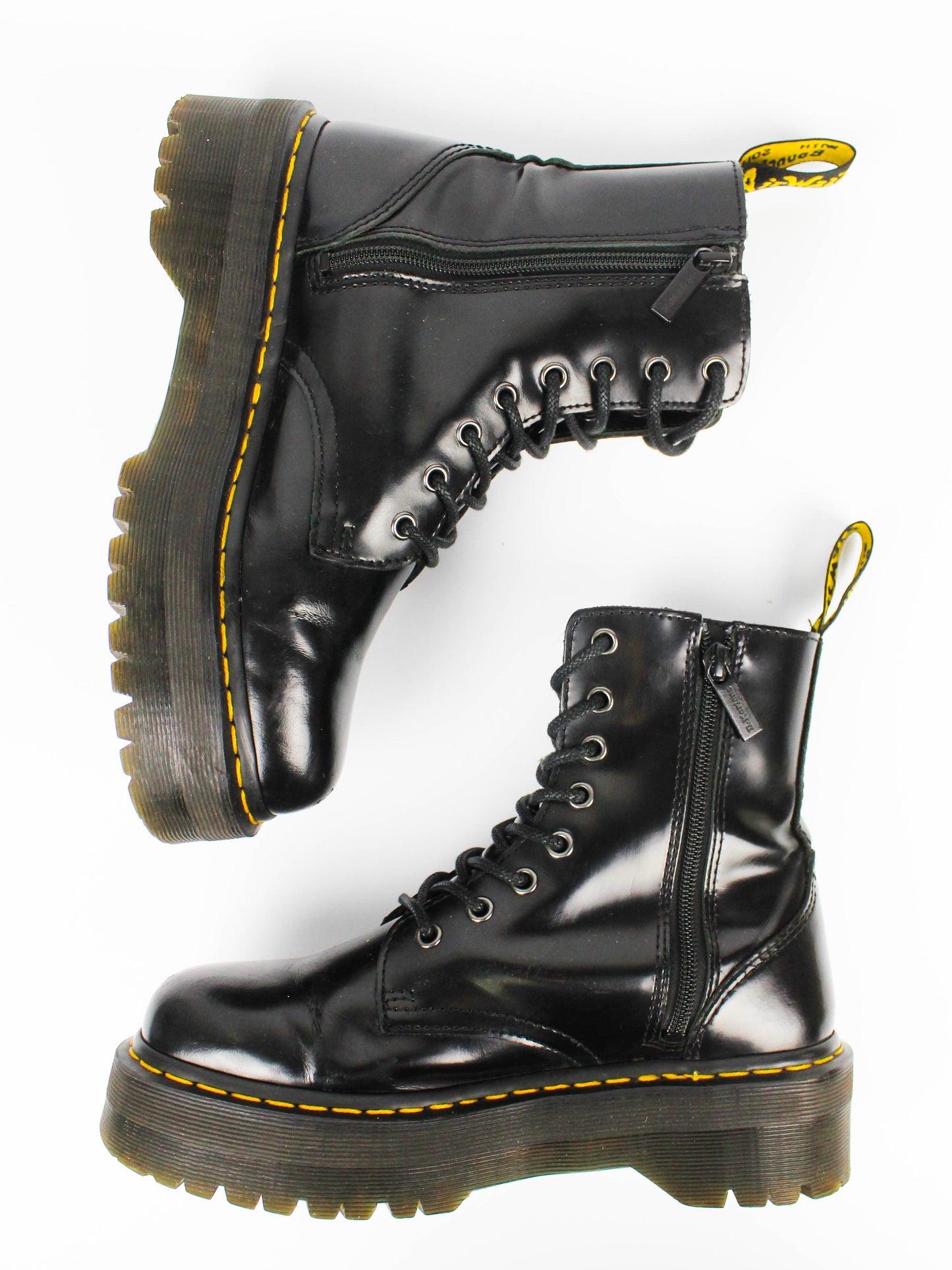 Dr. Martens Jadon – Black Polished Smooth