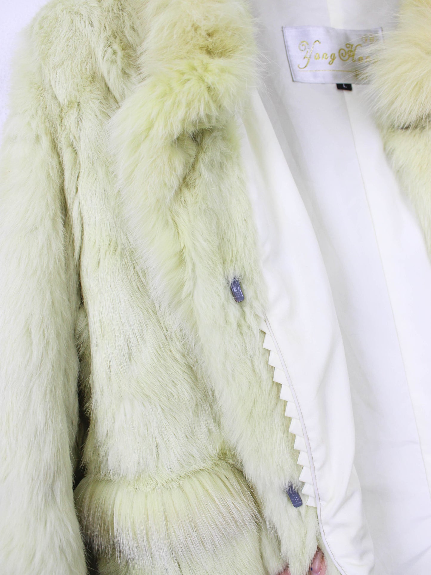 Лимонна вінтажна шуба