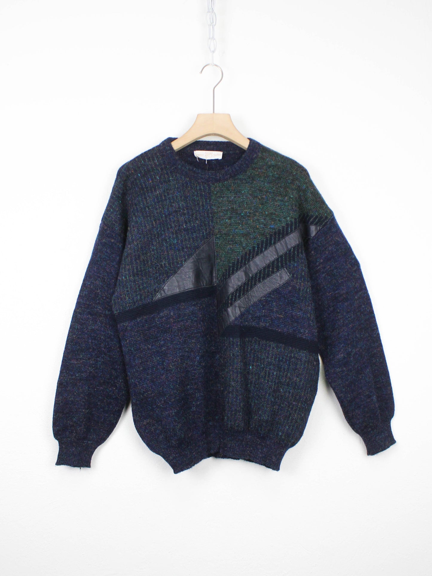 Светр із шкіряними вставками Perquemo Fashion