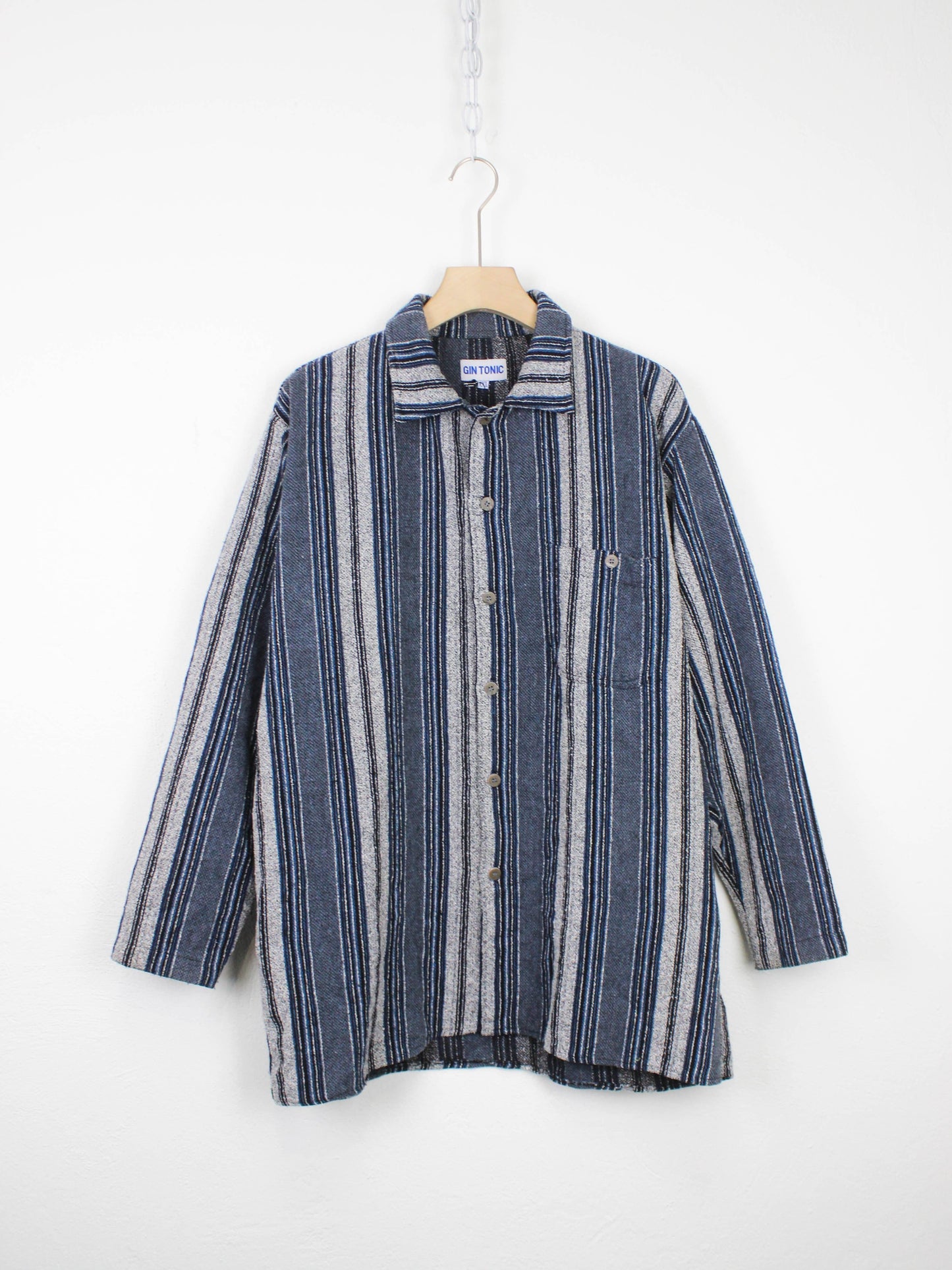 Блакитна сорочка у смужку Gin Tonic