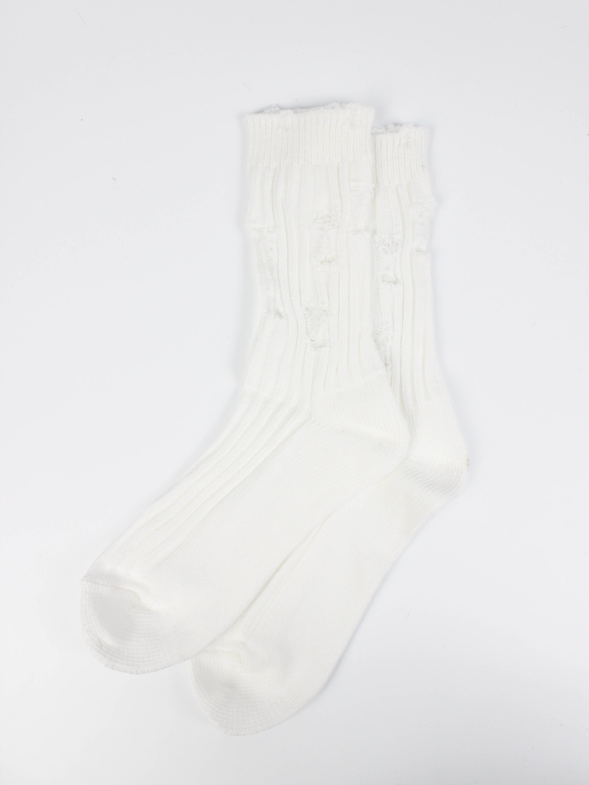 Сірі/білі шкарпетки із рваностями