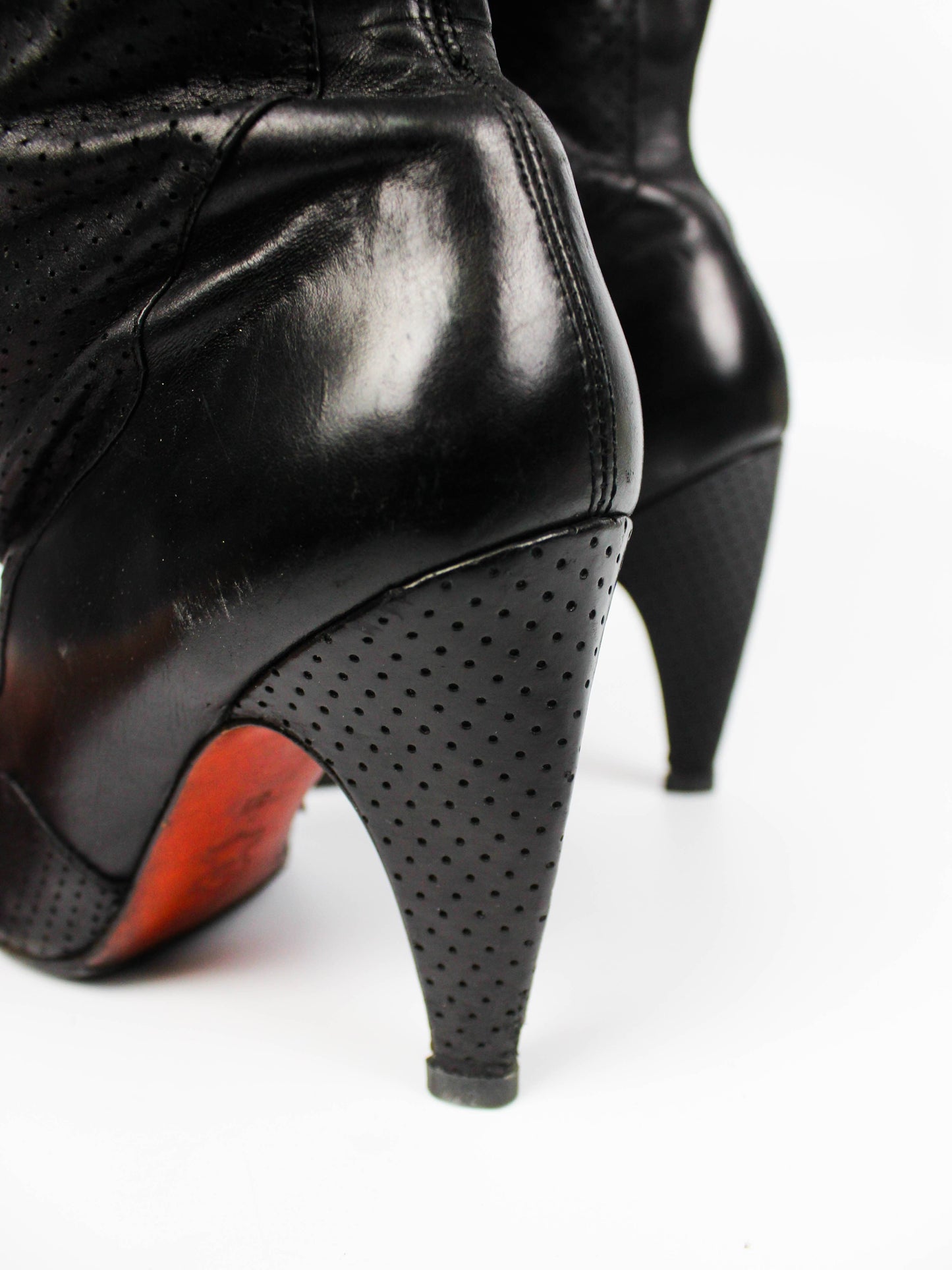 Diesel Eden Perforated Leather Knee-High Heeled Boots