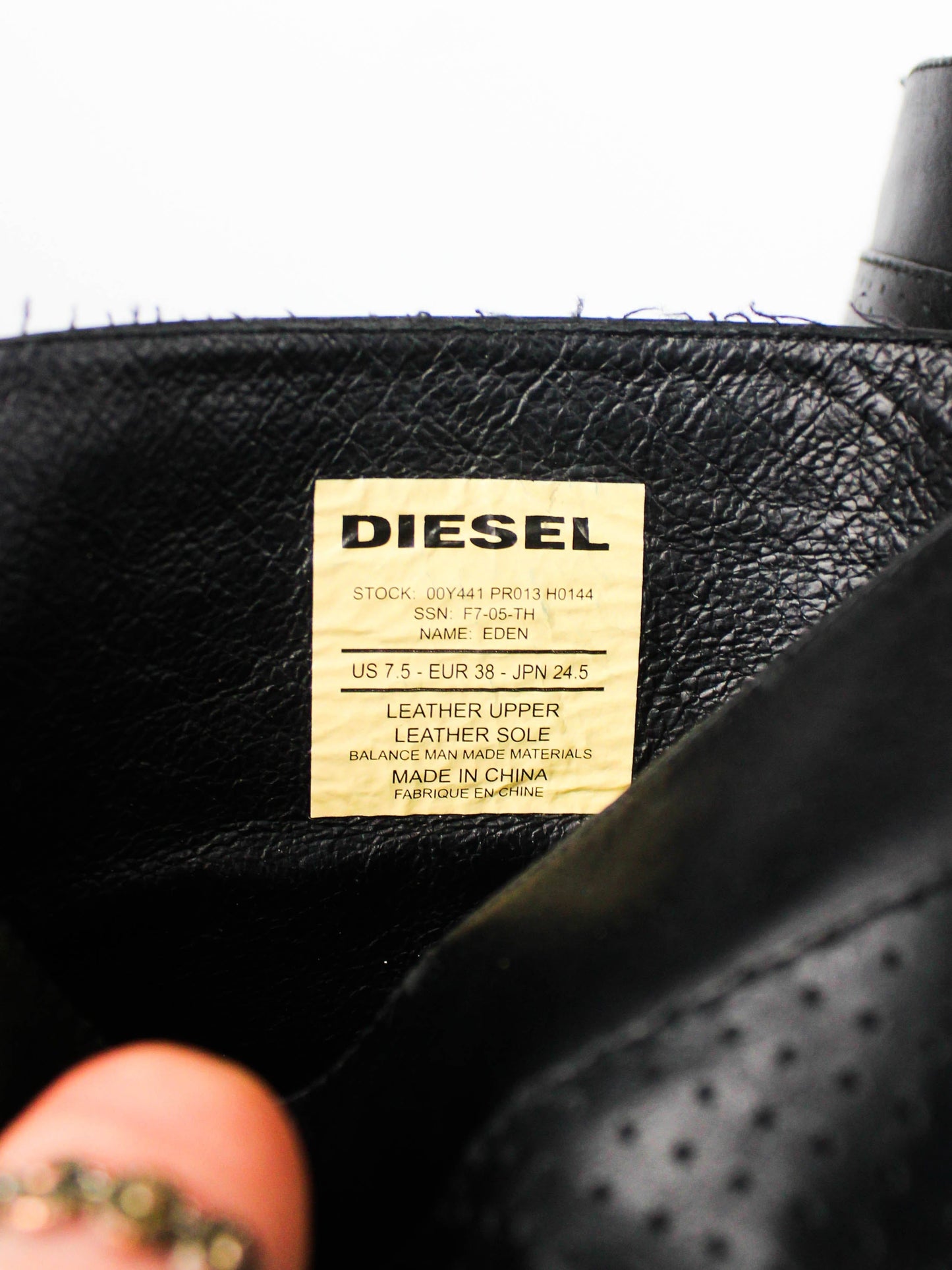 Diesel Eden Perforated Leather Knee-High Heeled Boots