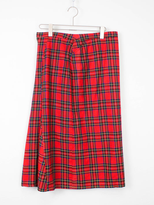 Червона вовняна спідниця-кілт із шотландки