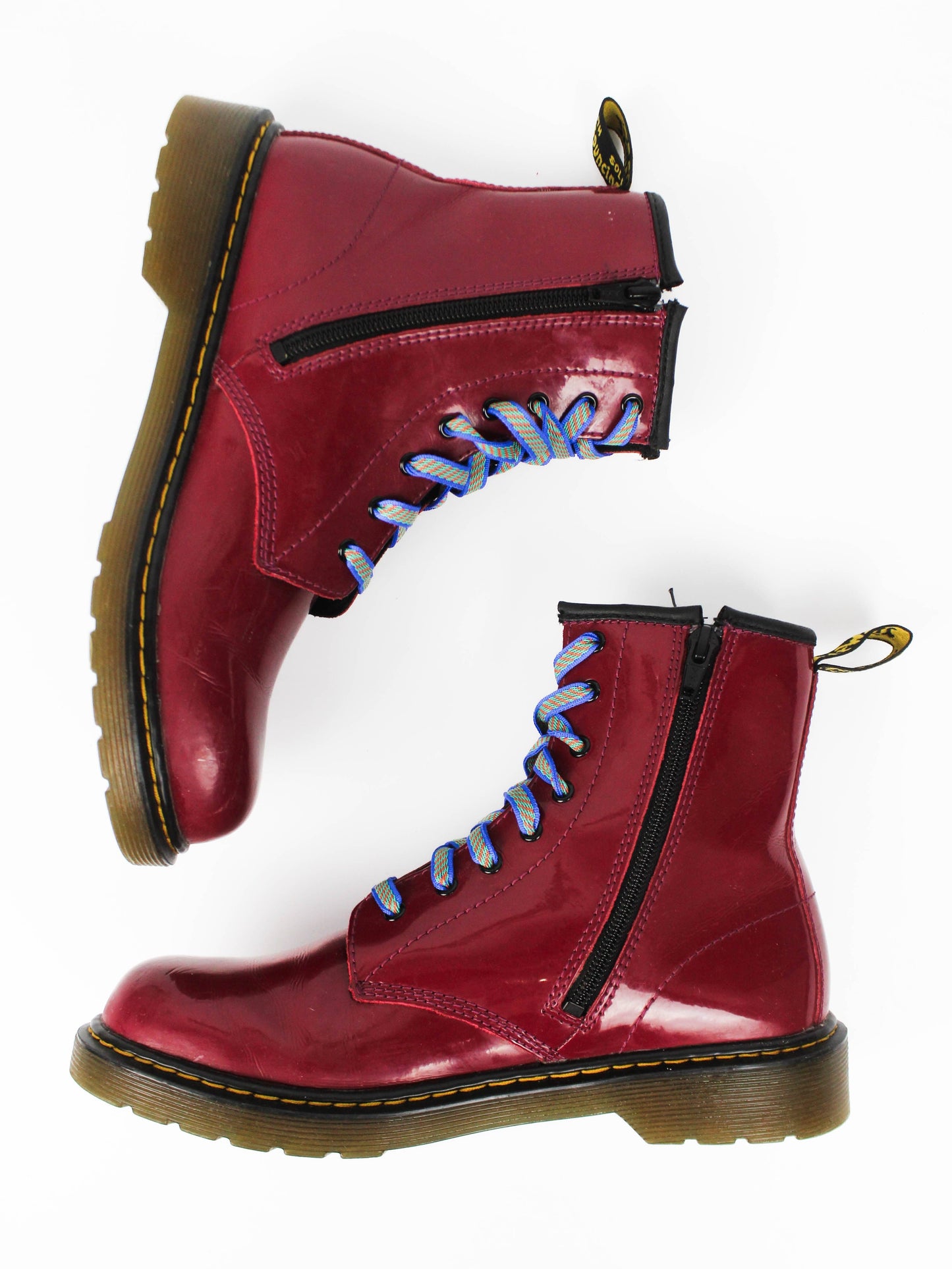 Dr. Martens Red Patent Leather Boots