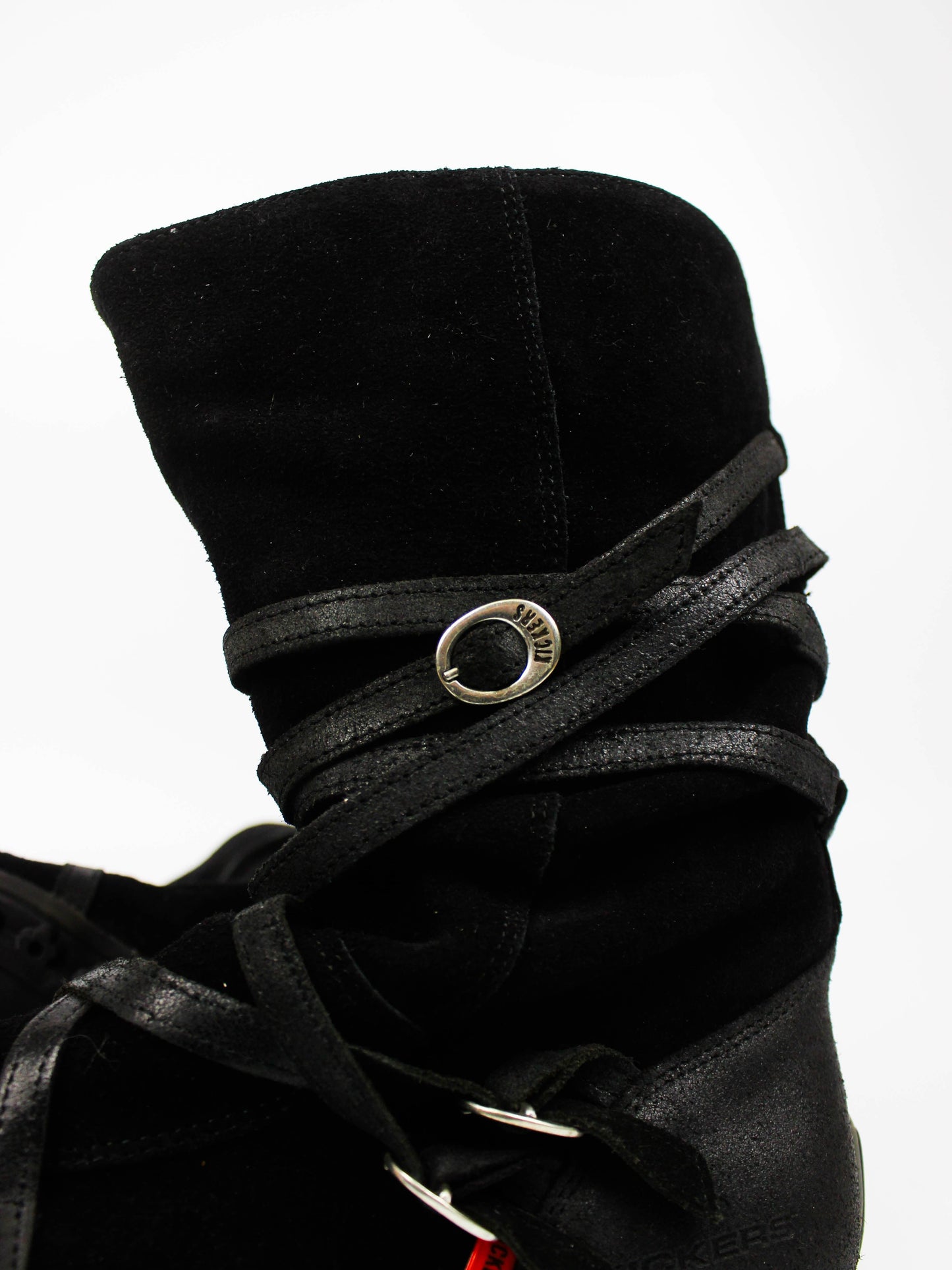 Kickers Wrap Straps Biker Boots Black