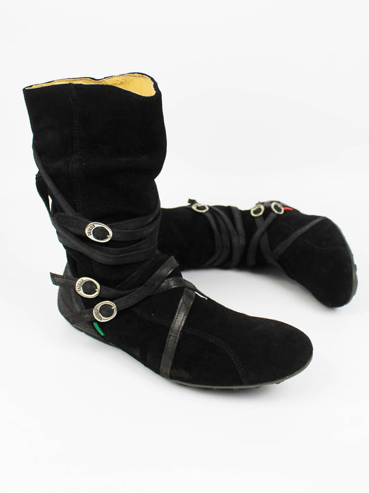 Kickers Wrap Straps Biker Boots