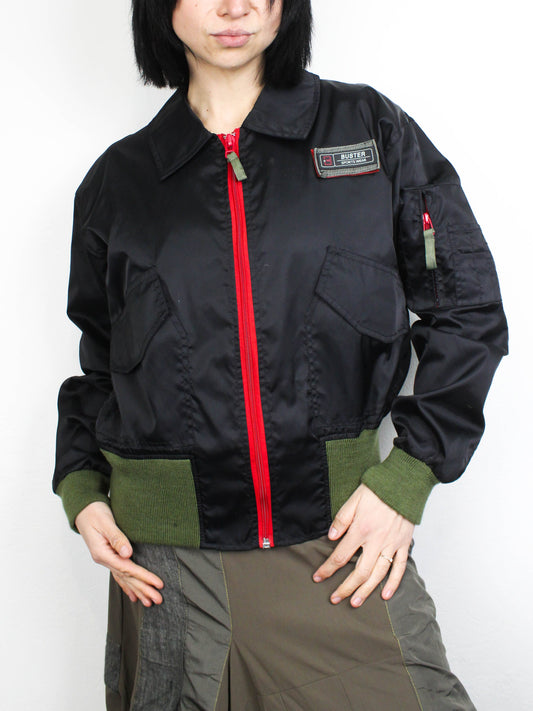 Чорний бомбер Buster Sports Wear