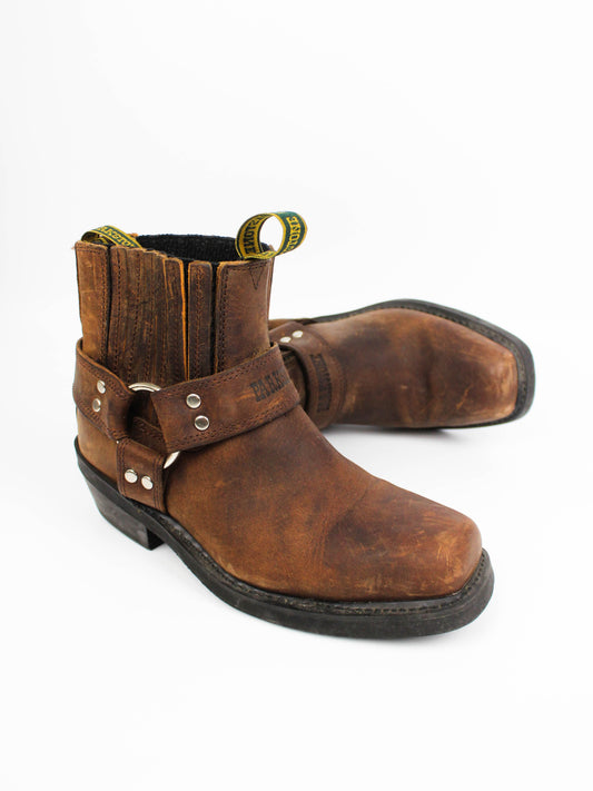 Parkstone Brown Biker Boots Made in Korea