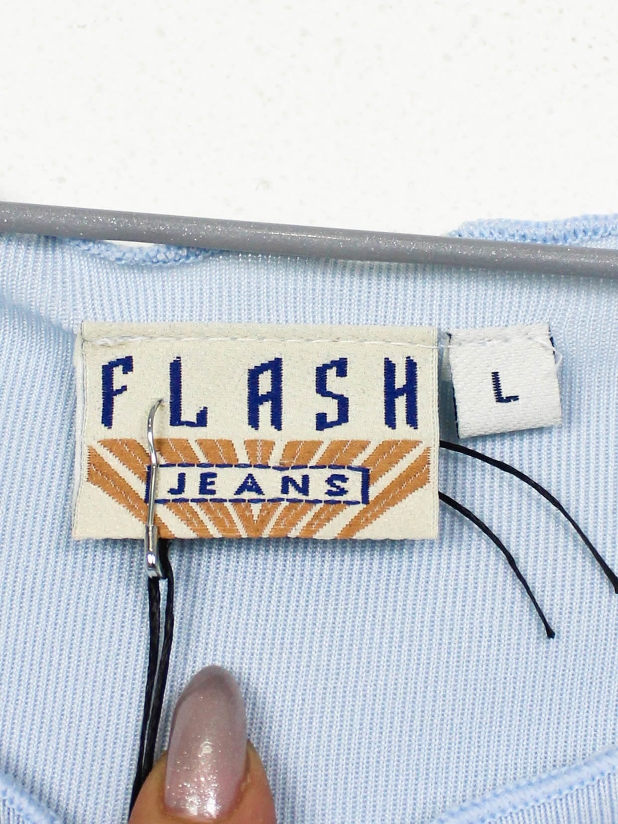 Ніжно-блакитна футболка Flash Jeans