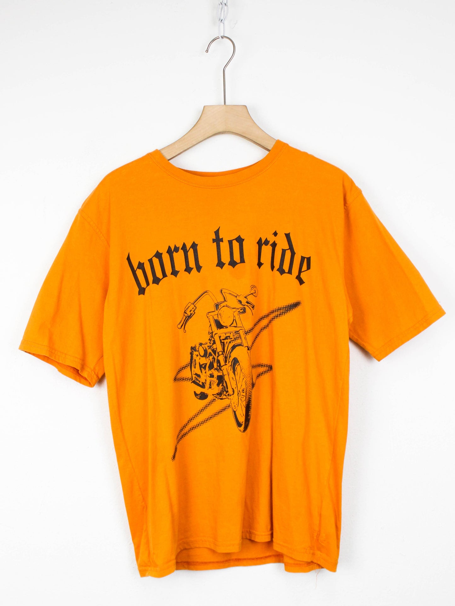 Помаранчева футболка "Born to ride"