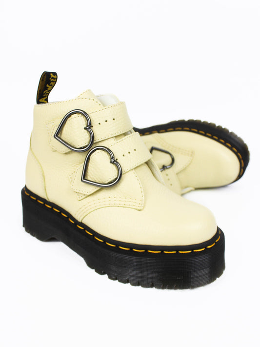 Dr. Martens Devon Heart Cream Milled Nappa