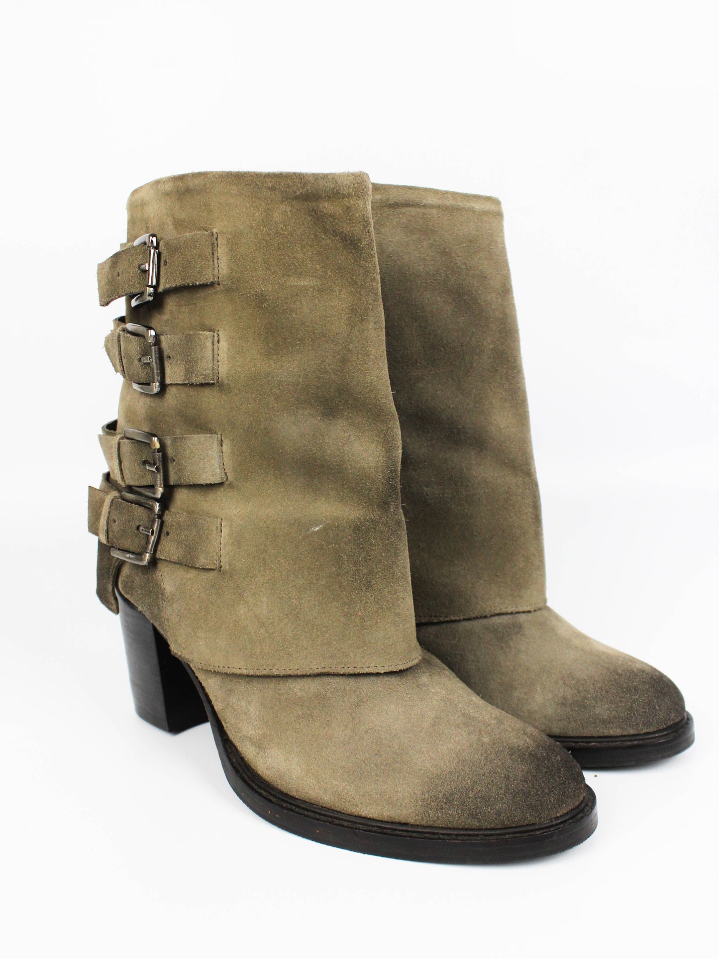 Buffalo Suede Buckle Boots