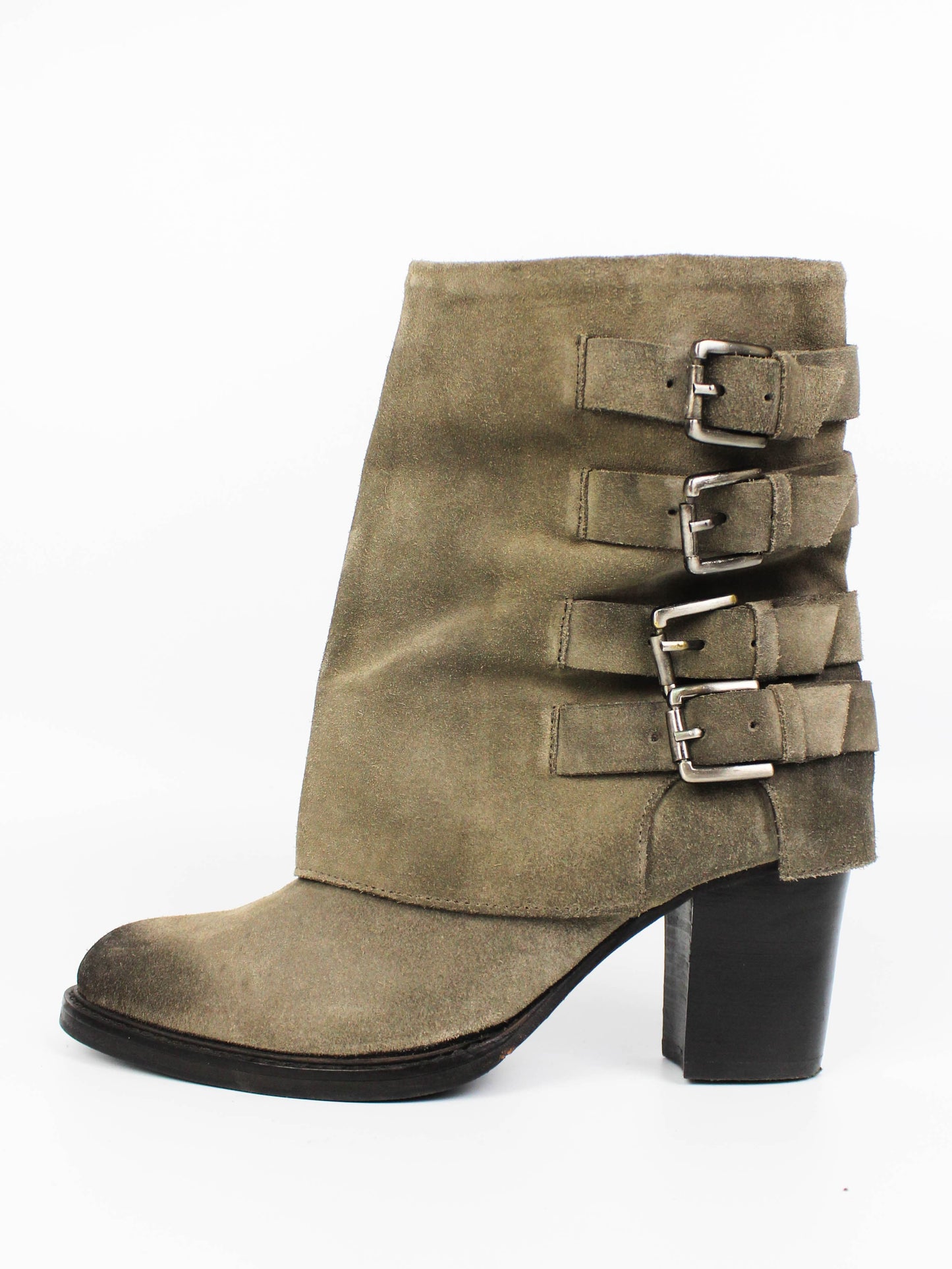 Buffalo Suede Buckle Boots